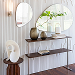 Круглый приставной стол из массива ореха Balu Wooden Side Table варинант исполнения - 8 | Loft Concept в Ульяновске