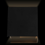 Уличный настенный светильник светодиодный формы куб черного цвета из металла Urban Minimalist варинант исполнения - 2 | Loft Concept в Ульяновске