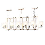 Люстра прямоугольной формы с 12-ю цилиндрическими плафонами из стекла Laurent варинант исполнения - 2 | Loft Concept в Ульяновске