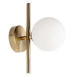 Бра с золотым основанием и белым плафоном в форме шара Bubble варинант исполнения - 1 | Loft Concept в Ульяновске