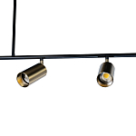 Люстра линейная с 5-ю цилиндрическими плафонами цвета латунь TRIBES CHANDELIER варинант исполнения - 4 | Loft Concept в Ульяновске