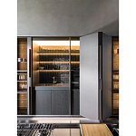 Кухонный гарнитур из дерева и камня с раздвижными дверцами OPERATING COLUMN 2.0 Dada Engenereed Kitchen варинант исполнения - 6 | Loft Concept в Ульяновске