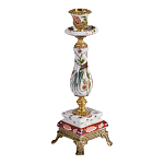 Подсвечник с цветочной росписью из фарфора с бронзовыми элементами Eden Garden варинант исполнения - 3 | Loft Concept в Ульяновске