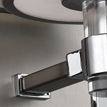 Бра цвета хром с белым цилиндрическим стеклянным плафоном Feiss варинант исполнения - 3 | Loft Concept в Ульяновске