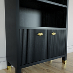 Книжный Стеллаж Elsa Dreams Black с задней стенкой варинант исполнения - 2 | Loft Concept в Ульяновске