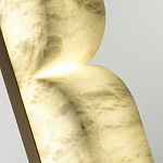 Бра с изогнутым плафоном из белого алебастра на прямоугольном основании Cryptocrystalline Stone варинант исполнения - 5 | Loft Concept в Ульяновске