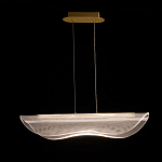 Люстра линейная с прозрачным волнообразным плафоном Wave Line варинант исполнения - 3 | Loft Concept в Ульяновске