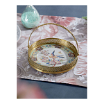 Блюдо фарфоровое с бронзовой ручкой Paradise Dish with Handle варинант исполнения - 3 | Loft Concept в Ульяновске