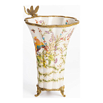 Ваза из фарфора с бронзовой стрекозой  Paradise Dragonfly варинант исполнения - 3 | Loft Concept в Ульяновске