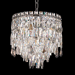 Люстра круглая с хрустальными подвесками на серебряном каркасе Roul Crystal Light варинант исполнения - 9 | Loft Concept в Ульяновске