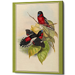 Постер на холсте с изображением птиц Blooming Birds Poster варинант исполнения - 4 | Loft Concept в Ульяновске