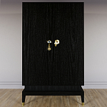 Платяной шкаф Elsa Dreams Black с 2-мя фасадами варинант исполнения - 4 | Loft Concept в Ульяновске