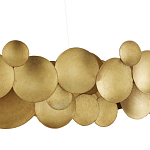Люстра круглая из многослойных золотых дисков Metal Disc Chandelier варинант исполнения - 1 | Loft Concept в Ульяновске