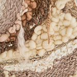 Овальный Современный Гобелен Абстракция в бежевых тонах Shallow варинант исполнения - 5 | Loft Concept в Ульяновске