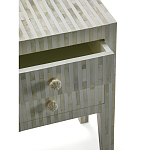 Тумбочка прикроватная White Pearl BEDSIDE CABINET 2 DRAWER варинант исполнения - 2 | Loft Concept в Ульяновске