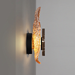 Бра с волнообразным стеклянным плафоном и вставкой из мрамора Liquid Stone варинант исполнения - 7 | Loft Concept в Ульяновске