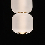 Подвесной светильник с 3-мя округлыми матовыми плафонами из белого стекла Golden Swirl варинант исполнения - 7 | Loft Concept в Ульяновске