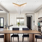 Люстра золотого цвета в форме галочки с каскадом длинных прозрачных трубок Eurofase варинант исполнения - 10 | Loft Concept в Ульяновске