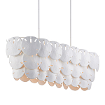 Люстра овальной формы с белыми подвесными элементами White Natural Lines варинант исполнения - 1 | Loft Concept в Ульяновске