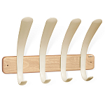 Вешалка настенная с 4-мя бежевыми крючками из пластика Curves Hangers варинант исполнения - 1 | Loft Concept в Ульяновске