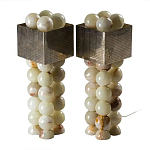 Настольная лампа с основанием из 24 выточенных сферических камней Through Stone варинант исполнения - 1 | Loft Concept в Ульяновске