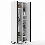 Двухдверный шкаф белого цвета Strict Lines варинант исполнения - 3 | Loft Concept в Ульяновске