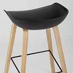 Барный стул на ножках из натурального дерева Boras Black варинант исполнения - 6 | Loft Concept в Ульяновске