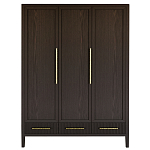 Большой Шкаф Primo Темный орех с 3 дверьми и 3 выдвижными ящиками варинант исполнения - 10 | Loft Concept в Ульяновске