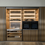 Кухонный гарнитур из дерева и камня с раздвижными дверцами OPERATING COLUMN 2.0 Dada Engenereed Kitchen варинант исполнения - 1 | Loft Concept в Ульяновске