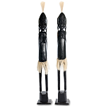 Комплект из 2-х деревянных статуэток Asmat Tall Statuettes Black варинант исполнения - 1 | Loft Concept в Ульяновске