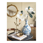 Ваза с мотивами цветущего сада с попугаями Blue Vase Inspired by Nature варинант исполнения - 5 | Loft Concept в Ульяновске