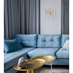 Бра золотого цвета с разветвленными ветвями и длинными прозрачными подвесками в форме стеклянных сосулек Droplet Chandelier варинант исполнения - 7 | Loft Concept в Ульяновске