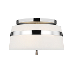 Потолочный светильник с белым тканевым абажуром Generation Lighting варинант исполнения - 1 | Loft Concept в Ульяновске