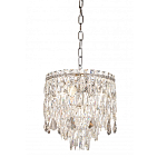 Люстра круглая с хрустальными подвесками на серебряном каркасе Roul Crystal Light варинант исполнения - 10 | Loft Concept в Ульяновске