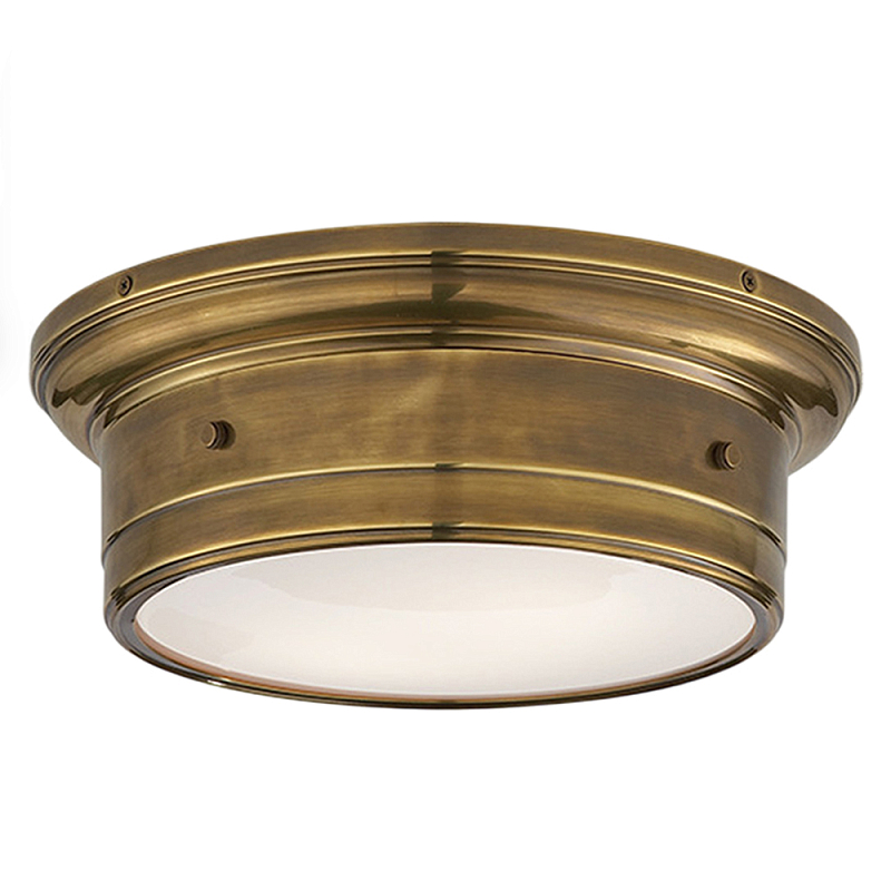 Потолочный светильник круглый цвета состаренная латунь Modern Simple Ceiling Light Латунь Белый в Ульяновске | Loft Concept 