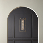 Люстра золотая с внутренним цилиндром из хрустальных бусин Romantic Lantern варинант исполнения - 3 | Loft Concept в Ульяновске