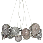 Люстра с плафонами из дымчатого стекла Glass Peonies варинант исполнения - 1 | Loft Concept в Ульяновске