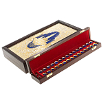 Нарды настольные из натурального камня лазурит и долерит Backgammon from Stone варинант исполнения - 5 | Loft Concept в Ульяновске