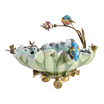 Чаша в виде листка лотоса с птицами Eden Garden варинант исполнения - 3 | Loft Concept в Ульяновске