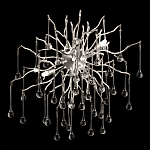 Бра с лучеобразным основанием и подвесками из прозрачного стекла в виде длинных капель Droplet Chandelier варинант исполнения - 8 | Loft Concept в Ульяновске