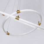 Люстра подвесная с двумя пересекающимися белыми светодиоидными кольцами Luke Lampco Tracer Lamp варинант исполнения - 8 | Loft Concept в Ульяновске