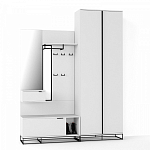 Двухдверный шкаф белого цвета Strict Lines варинант исполнения - 5 | Loft Concept в Ульяновске