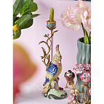 Подсвечник в образе попугая из фарфора с бронзовыми элементами Eden Garden варинант исполнения - 3 | Loft Concept в Ульяновске