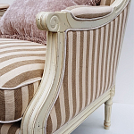 Кресло в полоску в стиле прованс Modeste Provence Armchair варинант исполнения - 3 | Loft Concept в Ульяновске