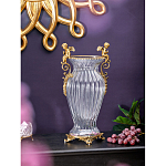 Ваза прозрачная с бронзовыми ручками в виде ангелов Eden Garden варинант исполнения - 2 | Loft Concept в Ульяновске