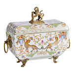 Шкатулка с фигуркой льва на крышке Eden Garden варинант исполнения - 1 | Loft Concept в Ульяновске