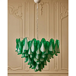 Люстра из стеклянных зеленых лепестков Petalled Illuminator варинант исполнения - 4 | Loft Concept в Ульяновске