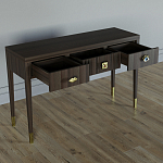 Дизайнерский Письменный стол Elsa Dreams Walnut с тремя ящиками варинант исполнения - 4 | Loft Concept в Ульяновске