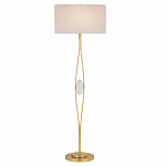 Торшер золотой c декоративной мраморной вставкой на каркасе Kernel варинант исполнения - 1 | Loft Concept в Ульяновске