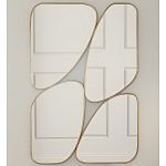 Зеркало в ассиметричной раме золотистого цвета Chaotic варинант исполнения - 2 | Loft Concept в Ульяновске